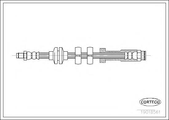 19018561 Corteco tubo flexible de frenos delantero derecho