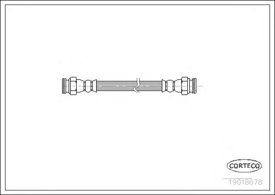 19018678 Corteco tubo flexible de frenos trasero