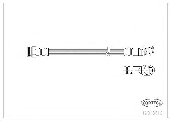 19018610 Corteco tubo flexible de frenos trasero