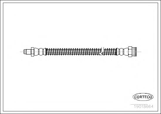 19018664 Corteco tubo flexible de frenos trasero