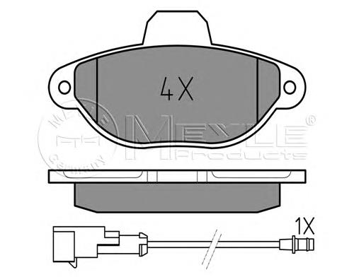 0252143617W Meyle pastillas de freno delanteras