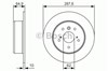 Disco de freno, eje trasero 0986479T69 BOSCH