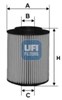 Caja, filtro de aceite 2507500 UFI