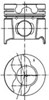 Pistón completo para 1 cilindro, STD 99561600 KOLBENSCHMIDT