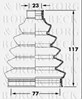 Fuelle, árbol de transmisión delantero exterior BCB6068 BORG&BECK