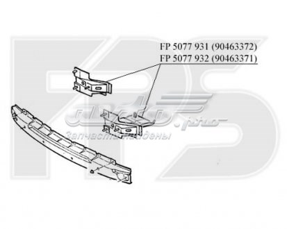  Soporte De Amplificador De Parachoques Delantero para Opel Vectra 36