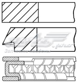 800056610000 Kolbenschmidt juego de aros de pistón para 1 cilindro, std