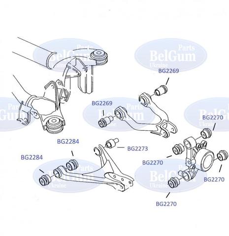 BG2273 Belgum suspensión, brazo oscilante trasero inferior