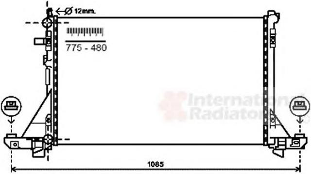 43002561 VAN Wezel radiador refrigeración del motor