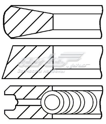 08-783800-00 Goetze juego de aros de pistón para 1 cilindro, std