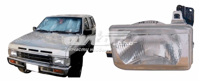  Faro izquierdo para Nissan Terrano 1 