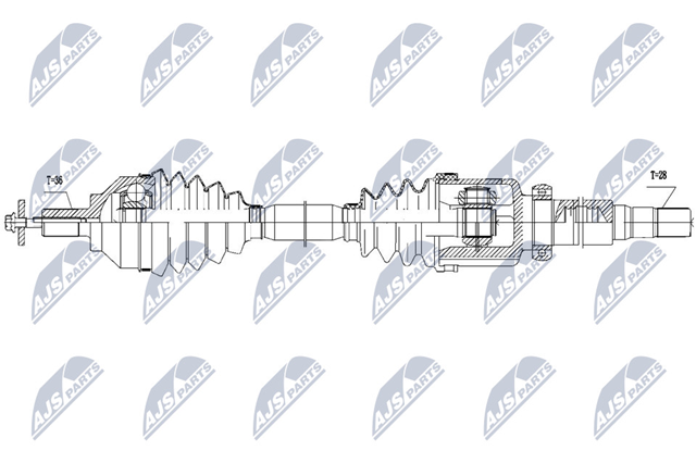 NPW-VV-113 NTY árbol de transmisión delantero derecho