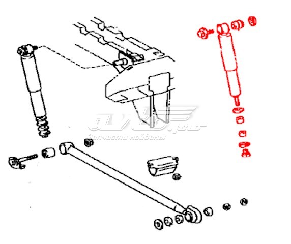 4853180661 Toyota amortiguador trasero