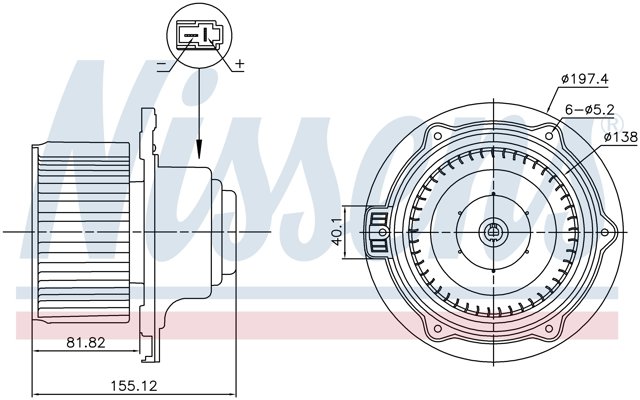 87570 Nissens motor eléctrico, ventilador habitáculo