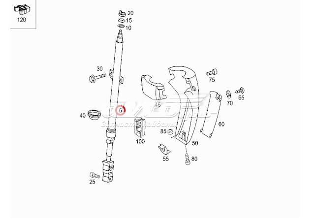  Columna De Direcсión superior para Mercedes Sprinter 901, 902