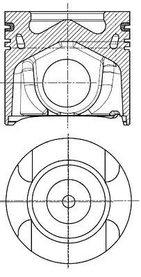 87-433400-10 Nural pistón completo para 1 cilindro, std