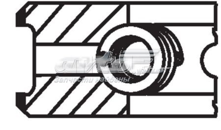  Juego de aros de pistón para 1 cilindro, cota de reparación +0,25 mm para Renault LOGAN 2 