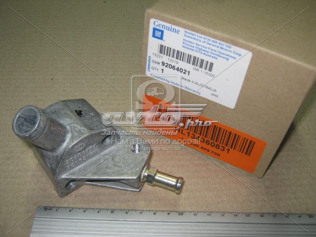 656485 Opel brida del sistema de refrigeración (triple)