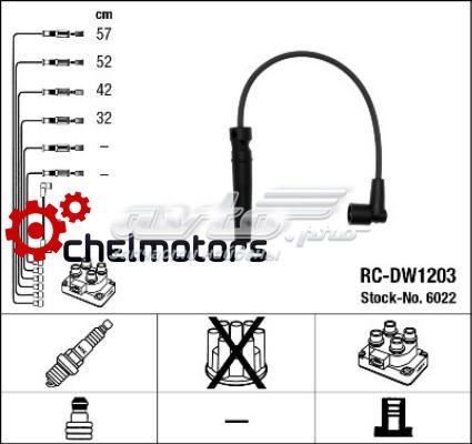 RCDW1203 NGK juego de cables de encendido