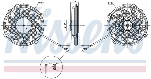 85753 Nissens ventilador (rodete +motor refrigeración del motor con electromotor completo)