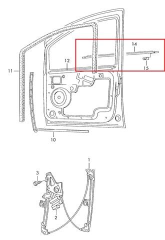  Lameluna de puerta delantera izquierda exterior para Seat Alhambra 7V8, 7V9