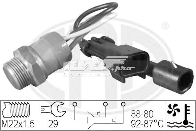 46412308 Fiat/Alfa/Lancia sensor, temperatura del refrigerante (encendido el ventilador del radiador)