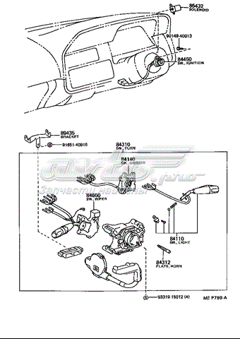  Interruptor de encendido / arranque para Toyota Hiace 4 