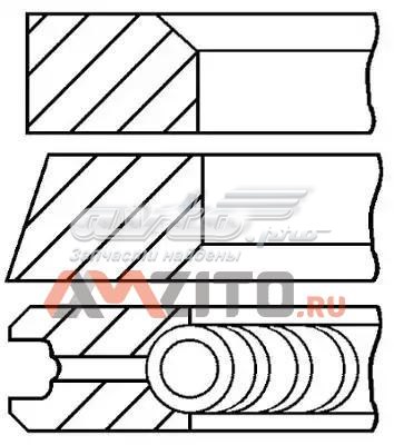 08-123407-00 Goetze juego de aros de pistón para 1 cilindro, cota de reparación +0,50 mm