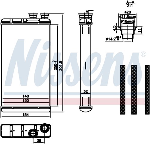 727210 Nissens radiador de calefacción