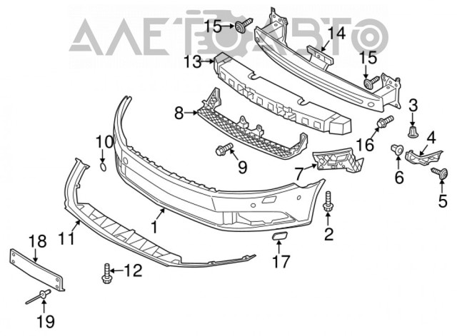  Parachoques delantero para Volkswagen Passat 358