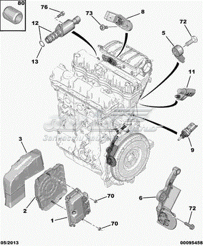 9674680280 Peugeot/Citroen válvula control, ajuste de levas