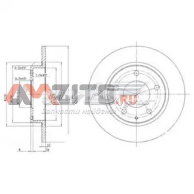 BG2806 Delphi disco de freno trasero