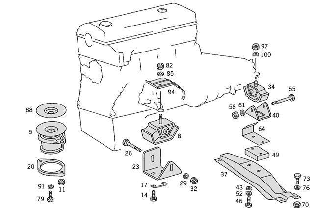  Soporte de motor trasero para Mercedes G W463