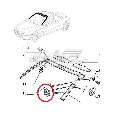  Clips Fijación, revestimiento puerta para Fiat Palio 178DX