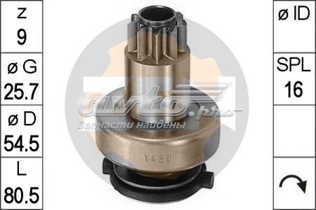 ZN1480 ZEN bendix, motor de arranque