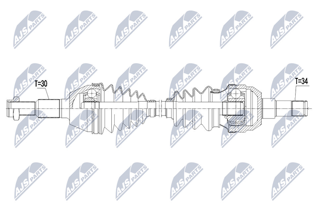 NPW-PL-085 NTY árbol de transmisión trasero izquierdo