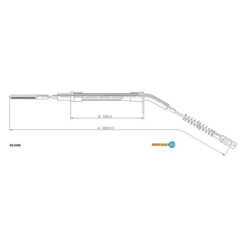 050206 Adriauto cable de freno de mano trasero derecho/izquierdo