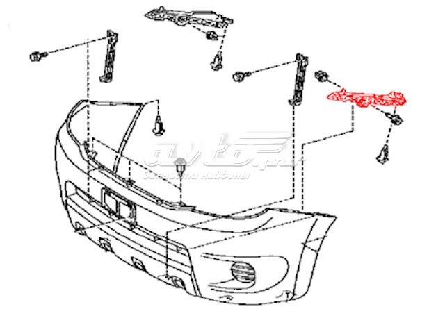  Soporte de parachoques delantero izquierdo para Toyota FORTUNER N5, N6