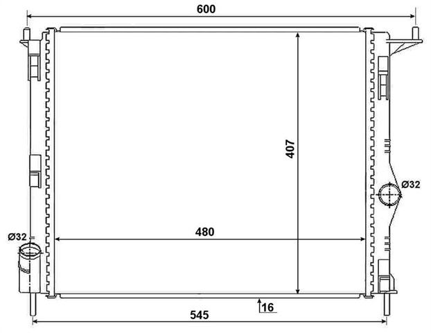 53069A NRF radiador refrigeración del motor