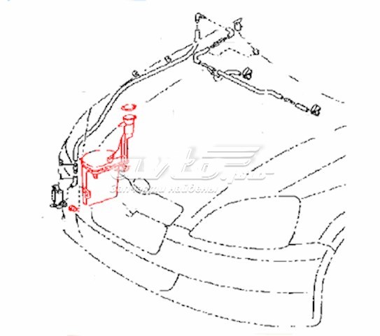  Depósito del agua de lavado, lavado de parabrisas para Toyota Yaris P10