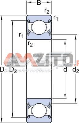 6005.2RSR.C3 FAG suspensión, árbol de transmisión