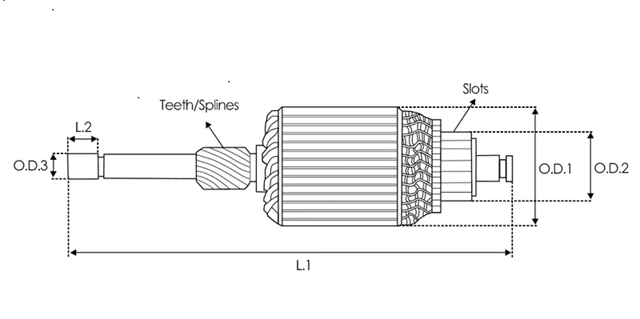  Inducido, motor de arranque para Nissan Serena C23