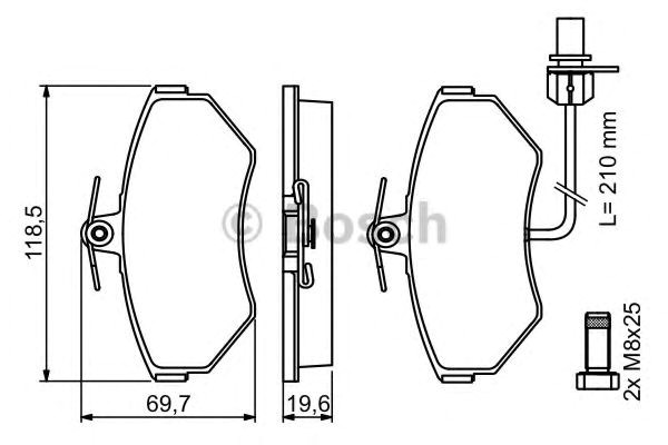 986494042 Bosch pastillas de freno delanteras