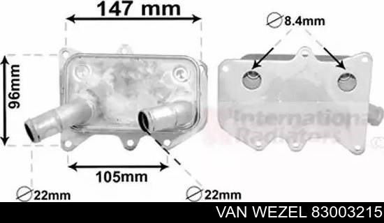 83003215 VAN Wezel radiador de aceite