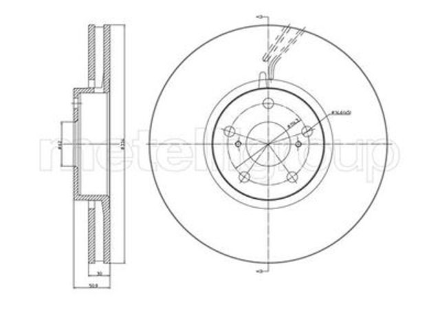 231728C Metelli freno de disco delantero