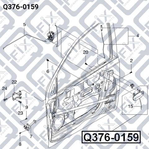 Q3760159 Q-fix tirador de puerta exterior delantero izquierda