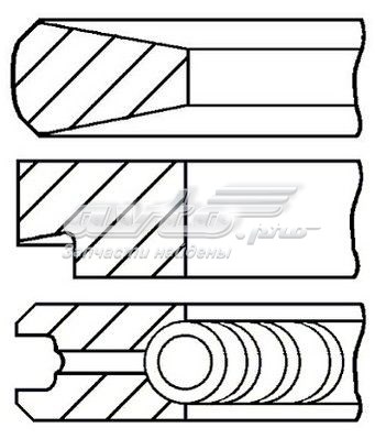  Juego de aros de pistón para 1 cilindro, STD para Alfa Romeo Giulietta 116