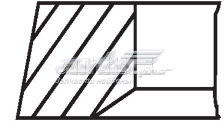  Juego de aros de pistón para 1 cilindro, cota de reparación +0,25 mm para Renault LOGAN 