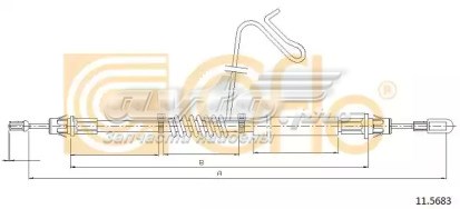 11.5683 Cofle cable de freno de mano trasero derecho