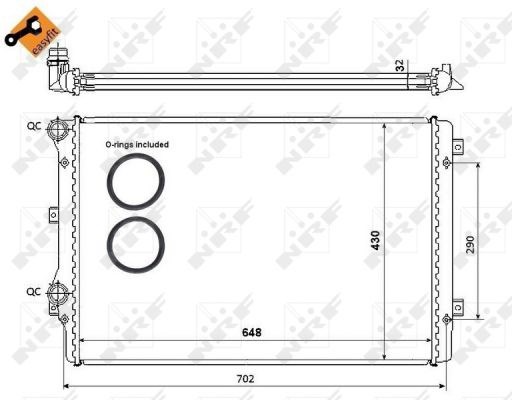 R12130 Sato Tech radiador refrigeración del motor